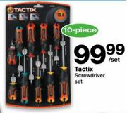 Tactix Screwdriver Set-10 Piece Per Set
