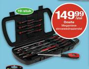 Onsite Meganiese Skroewedraaierstel-19 Stuk Per Stel