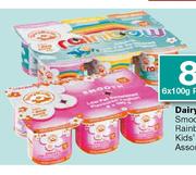 DairyBelle Smooth/Rainbow Kids, Yoghurt Assorted-6x100g