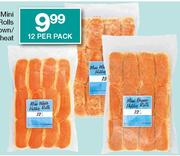 Forneria Mini Bread Rolls White/Brown Wholewheat-12's