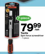 Tactix Spin Force Screwdriver-7 Piece Per Set