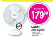 Logik Desk Fan-30cm