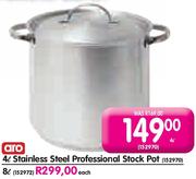 Aro Stainless Steel Professional Stock Pot-8l