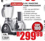 Mellerware 3 In 1 Maestro Food Processor