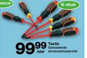 Tactix Geisoleerde Skroewedraaierstel (6-Stuk) Per Stel