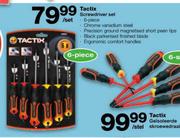 Tactix Screwdriver Set (6-Piece) Per Set 