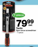 Tactix Spin Force Screwdriver (7-Piece) Per Set