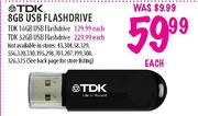 TDK USB FlashDrive-8GB Each
