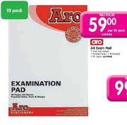 Aro A4 Exam Pad-per 10 pack