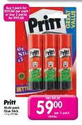 Pritt Multi-Pack Glue Stick-3 x 43g