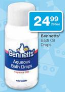 Bennett's Bath Oil Drops-200ml