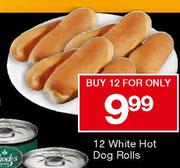 White Hot Dog Rolls-12's