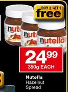 Nutella Hazelnut Spread-350gm Each