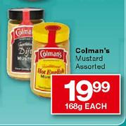Colman's Mustard-168gm Each