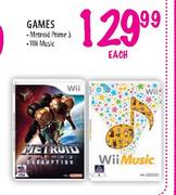 Games Metroid Prime 3 Or Wii Music-Each