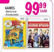Nintendo Games Build A Bear Or Trauma Center-Each