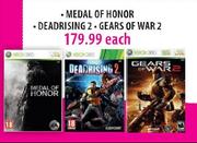 XBOX 360 Games Medal Of Honor, Deadrising 2 Or Gears Of War 2-Each