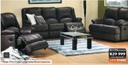 Brando 3 Pieces 5 Action Genuine Leather Recliner Lounge Suite