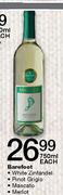 Barefoot White Zinfandel/Pinot Grigio/Mascato/Merlot-750ml Each