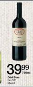 Odd Bins Bin 521 Merlot-750ml