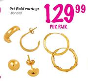 9ct Gold Earrings-Per Pair 