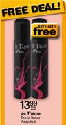 Je T'aime Body Spray Assorted-90ml Each 