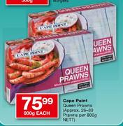 Cape Point Queen Prawns-800g Each