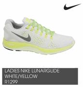 Ladies Nike Lunar Glide White/Yellow