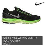 Men's Nike Lunar Glide +4 Black/Green