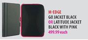 M-Edge Go Jacket Black Or Latitude Jacket Black With Pink-Each