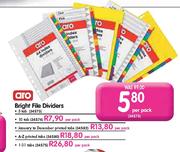 Aro Bright File Dividers (January to December Printed Tabs)-per pack