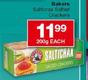 Bakers Salticrax Salted Crackers-200g Each