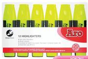 ARO Yellow Highlighters-12's