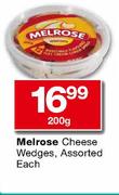 Melrose Cheese Wedges Assorted-200g Each