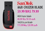 SanDisk Cruzer Blade-4GB each