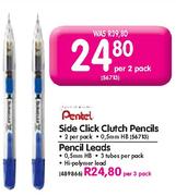 Pentel Pencil Leads 0.5mm HB-Per 3 Pack