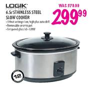 Logik Stainless Steel Slow Cooker-6.5l