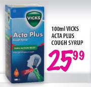 Vicks Acta Plus Cough Syrup - 100ml