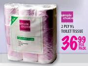 Simple Choice 2 Ply Toilet Tissue - 9's Per Pack
