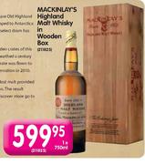 Mackinlay's Highland Malt Whisky In Wooden Box-1x750ml