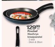 Prochef Kleefvrye Braaipanstel-24cm & 28cm