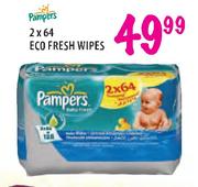 Pampers Eco Fresh Wipes-2x64's