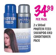 Protein Feed Shampoo & Conditioner Pack-2x500ml Per Pack