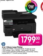 Hp 4-in-1 Mono Laser Printer-Each