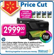 Hp 4-in-1 Colour Inkjet Printer Plus 4 Additional Inks-Each