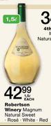 Robertson Winery Magnum Natural Sweet Rose/White/Red-1.5ltr Each