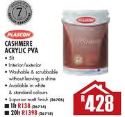 Plascon Cashmere Acrylic PVA Paint-20Ltr