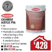 Plascon Cashmere Acrylic PVA Paint-1Ltr