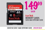 Sandisk SDHC 16GB Extreme SDHC Memory Card - Each