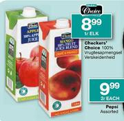 Checkers' Choice 100% Vrugtesapmengsel - 1 Ltr Elk